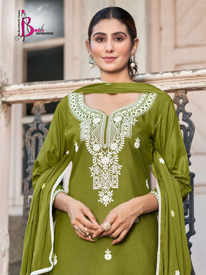 Status Vol 3 By Bhavi Rayon Designer Kurti With Bottom Dupatta Wholesale Price In Surat